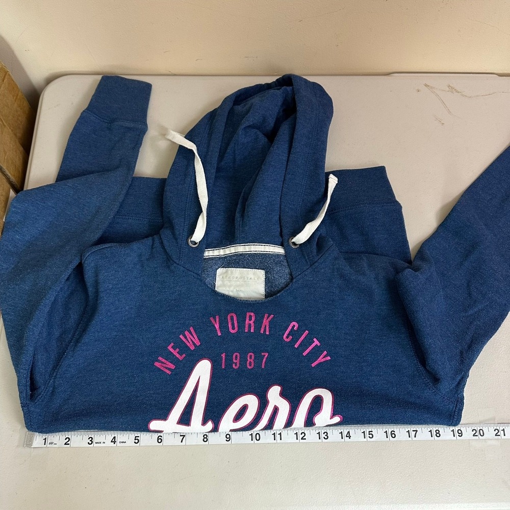 Aeropostale Aero Womens Hoodie Size M Spell Out Graphic Y2K Pullover Friends - Picture 8 of 10